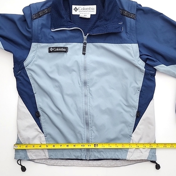 Columbia Women Vintage Packable Convertible Lightweight Jacket Vest Blue Size M - Picture 15 of 16